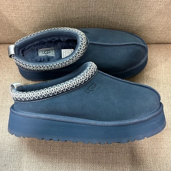 Like New! UGG TAZZ Platform Slipper Desert Blue Size 9 - Picture 3 of 8